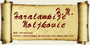 Haralampije Moljković vizit kartica